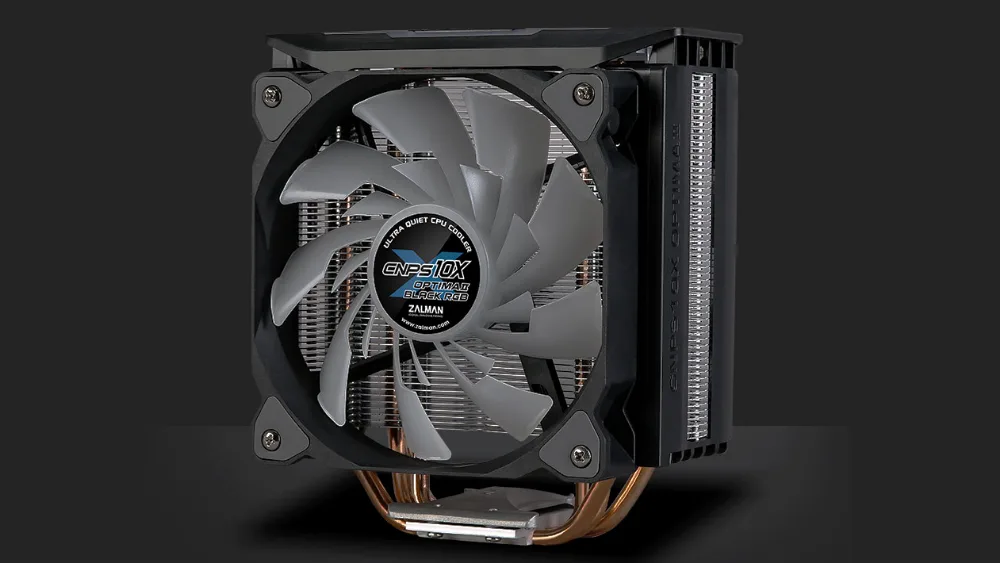 Zalman CNPS10X OPTIMA II спереди — вентилятор с двойными лопастями без подсветки