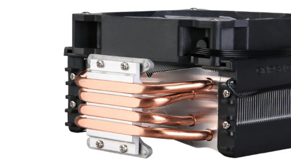 Основание Zalman CNPS10X OPTIMA II снизу — четыре медные тепловые трубки, которые касаются процессора