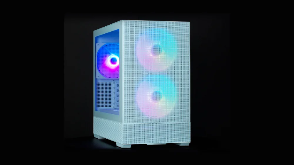 Белый Zalman P30 AIR в темноте — подсветка трёх вентиляторов ARGB 140 мм