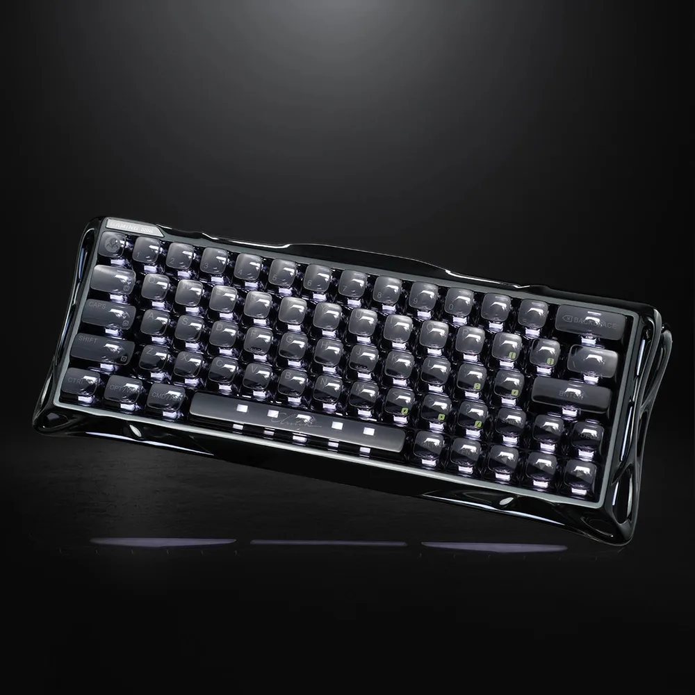 Магнитная клавиатура GravaStar Mercury V60 Ultra Obsidian Black в чёрном алюминиевом корпусе с белой подсветкой